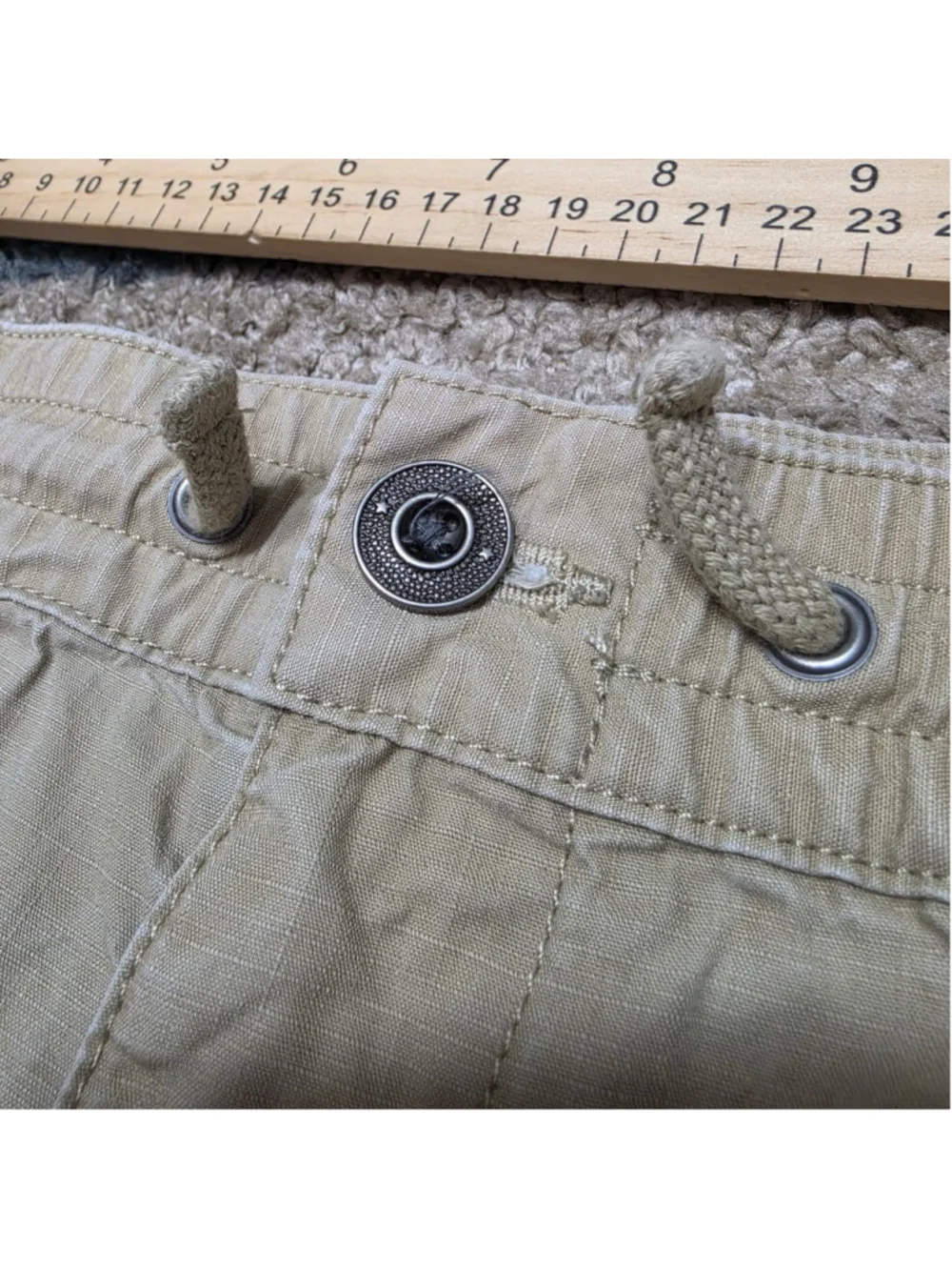 Polo Ralph Lauren Cargo Pants Boys L 14 16 Khaki Drawstring Pony Logo